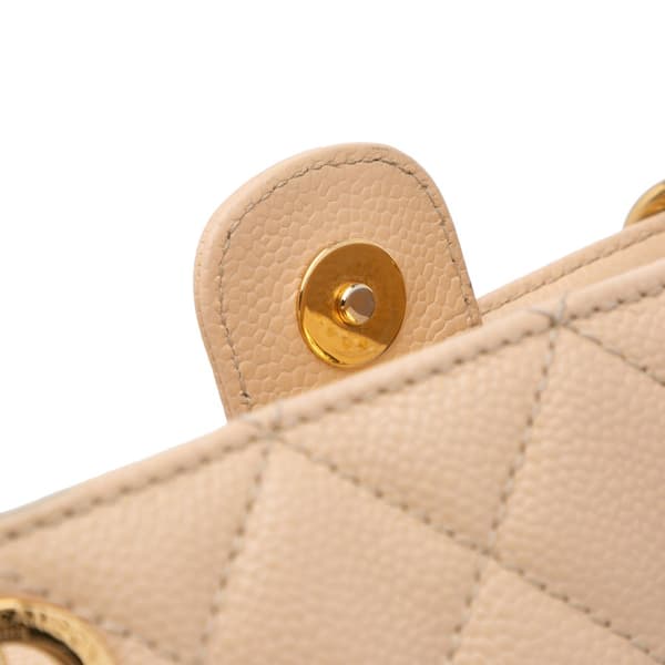 Pre-owned Chanel Caviar Petite Shopping Tote Brown