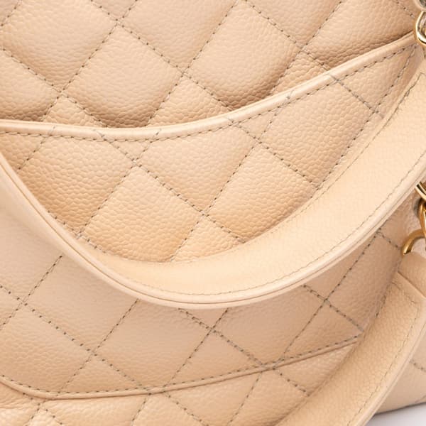 Pre-owned Chanel Caviar Petite Shopping Tote Brown