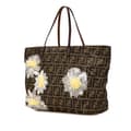 Pikkukuva 2 / 10: Pre-owned Fendi Zucca Canvas Flower Applique Tote Brown