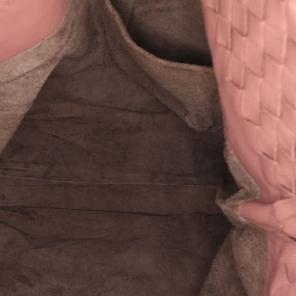 Pre-owned Bottega Veneta Leather Intrecciato Tote Pink