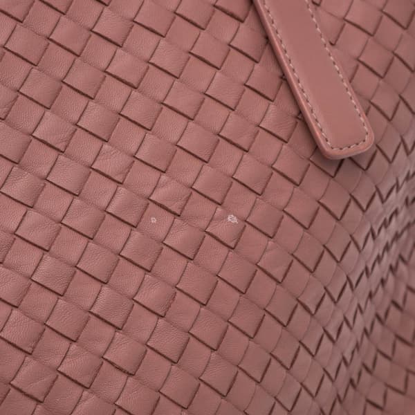 Pre-owned Bottega Veneta Leather Intrecciato Tote Pink