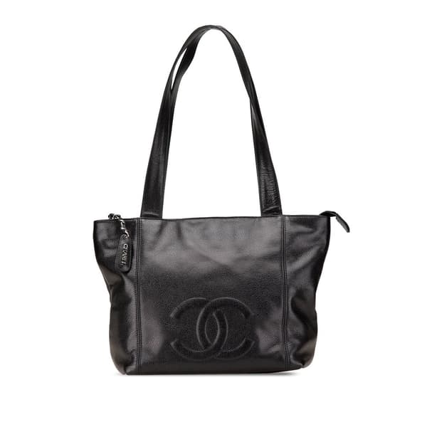 Pre-owned Chanel CC Caviar Tote Black