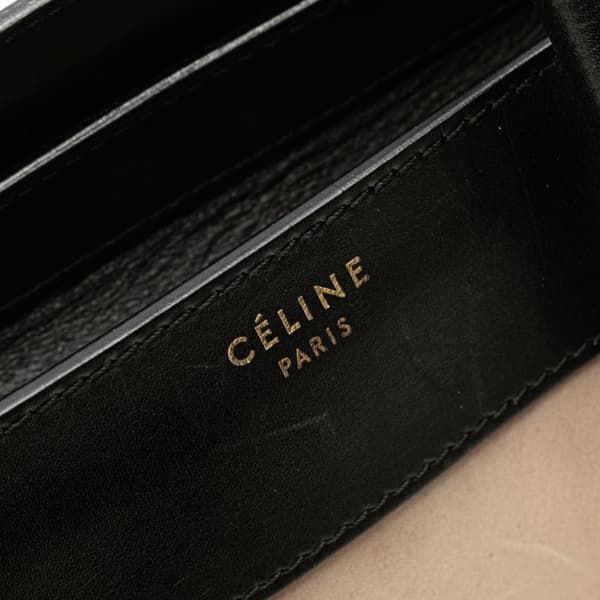 Pre-owned Celine Mini Tricolor Suede and Calfskin Luggage Tote Brown