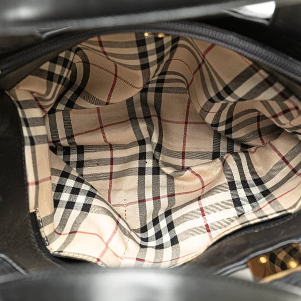 Pre-owned Burberry Leather Tote Black