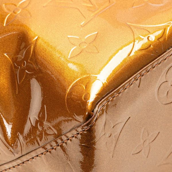 Pre-owned Louis Vuitton Monogram Vernis Reade MM Brown