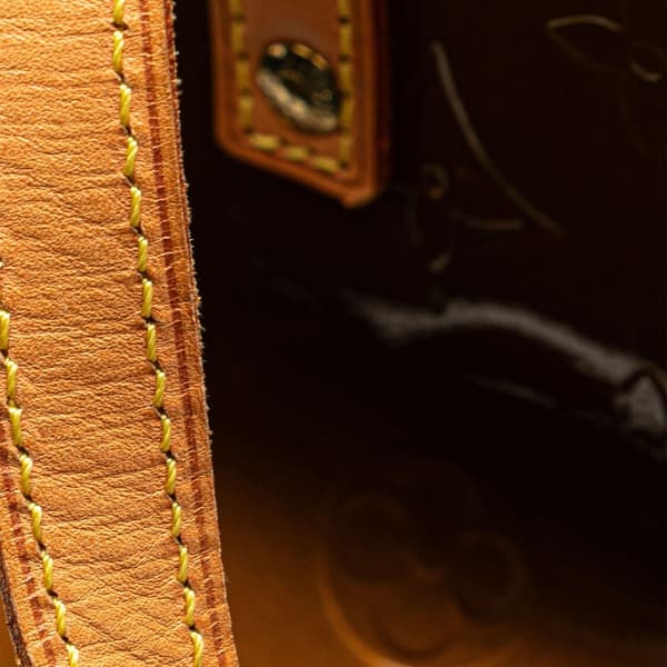 Pre-owned Louis Vuitton Monogram Vernis Reade MM Brown