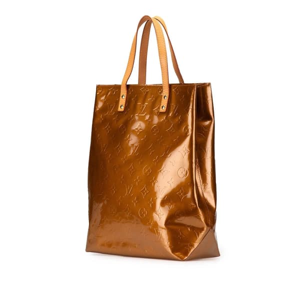 Pre-owned Louis Vuitton Monogram Vernis Reade MM Brown