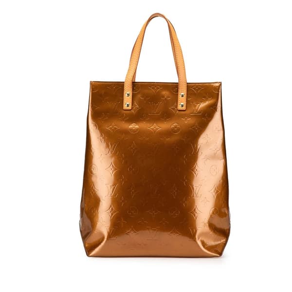 Pre-owned Louis Vuitton Monogram Vernis Reade MM Brown