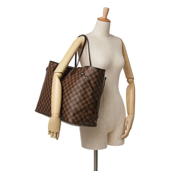 Pre-owned Louis Vuitton Damier Ebene Neverfull GM Brown