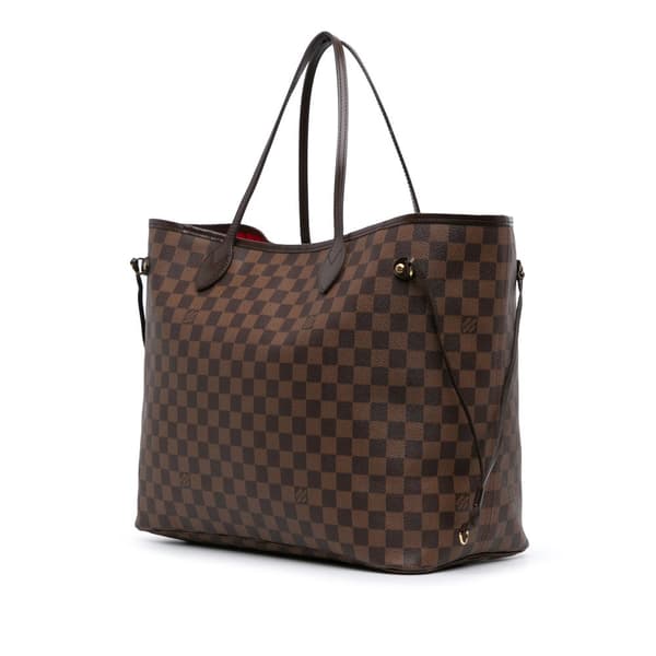 Pre-owned Louis Vuitton Damier Ebene Neverfull GM Brown