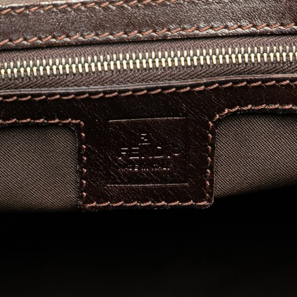 Pre-owned Fendi Small Zucca Canvas Twins Tote Brown