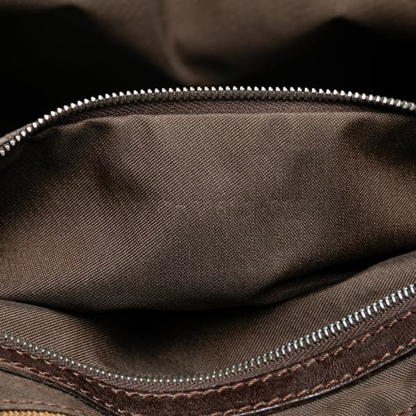 Pre-owned Fendi Small Zucca Canvas Twins Tote Brown