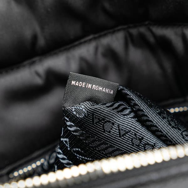 Pre-owned Prada Tessuto Bomber Tote Black