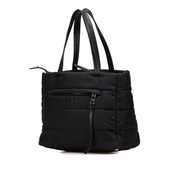 Pre-owned Prada Tessuto Bomber Tote Black