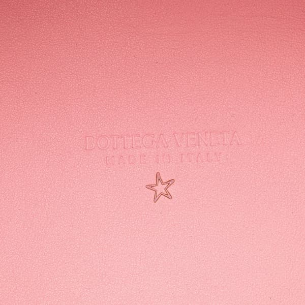 Pre-owned Bottega Veneta Small Shearling Intrecciato Arco Tote Pink
