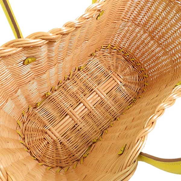 Pre-owned Hermès Osier Wicker and Swift Garden Party Picnic 36 Brown
