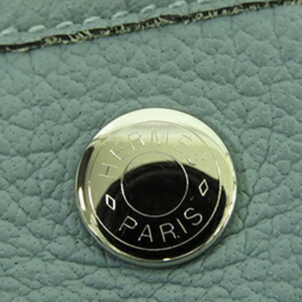 Pre-owned Hermès Clemence Garden Party 36 Blue