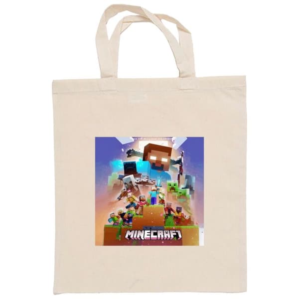 Indkøbstaske i Stof | Praktisk Mulepose Minecraft