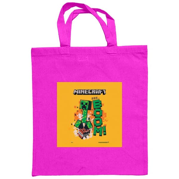 Indkøbstaske i Stof | Praktisk Mulepose Minecraft Boom