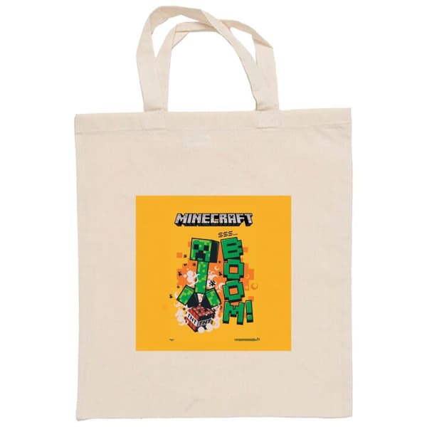 Indkøbstaske i Stof | Praktisk Mulepose Minecraft Boom
