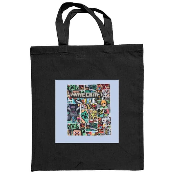 Indkøbstaske i Stof | Praktisk Mulepose Minecraft Kunst