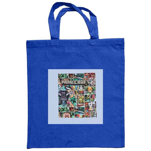 Indkøbstaske i Stof | Praktisk Mulepose Minecraft Kunst