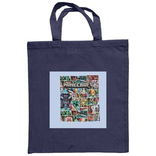 Indkøbstaske i Stof | Praktisk Mulepose Minecraft Kunst