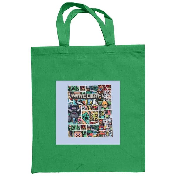 Indkøbstaske i Stof | Praktisk Mulepose Minecraft Kunst