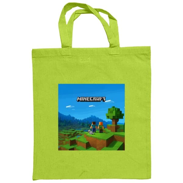 Indkøbstaske i Stof | Praktisk Mulepose Minecraft Nøglekunst
