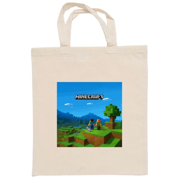 Indkøbstaske i Stof | Praktisk Mulepose Minecraft Nøglekunst