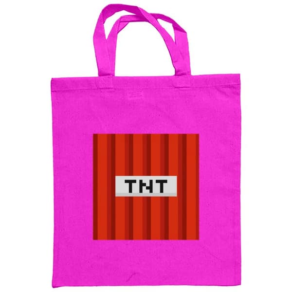 Indkøbstaske i Stof | Praktisk Mulepose Minecraft TNT