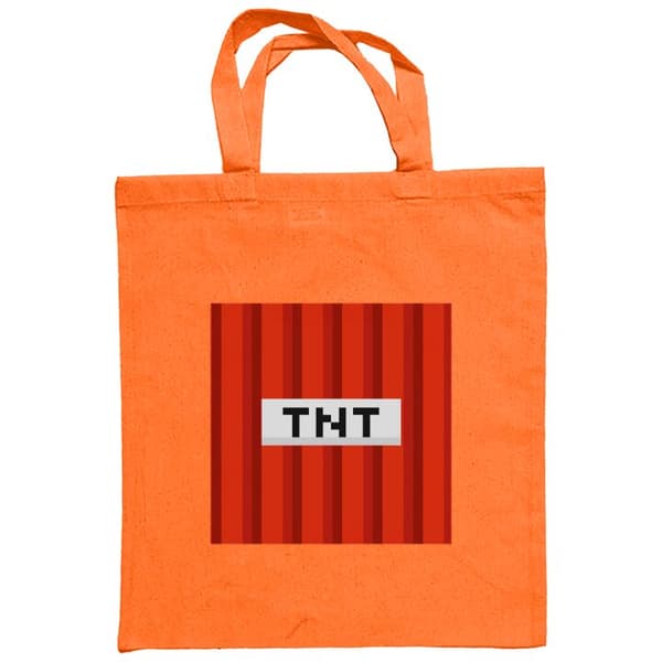Indkøbstaske i Stof | Praktisk Mulepose Minecraft TNT