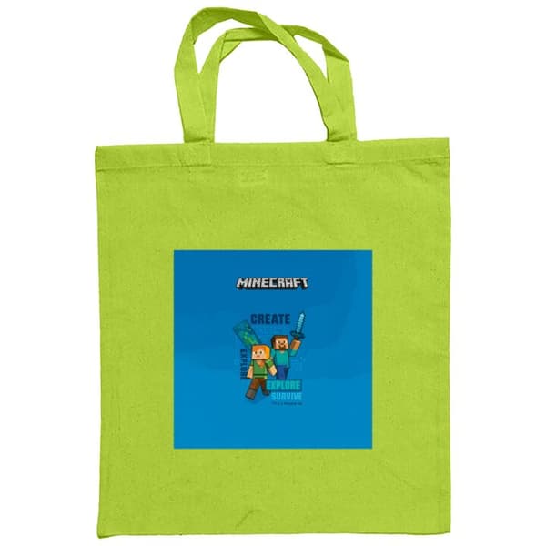 Ostoskassi Kangasta | Kätevä Kangaskassi Minecraft Luolat Vaaleanvihreä One-size