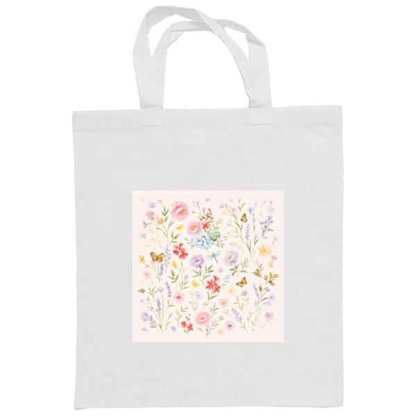 Indkøbstaske i Stof | Praktisk Mulepose Blomster
