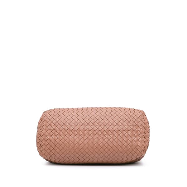 Pre-owned Bottega Veneta Medium Nappa Intrecciato Double Chain Tote Pink