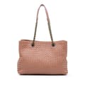 Pikkukuva 1 / 10: Pre-owned Bottega Veneta Medium Nappa Intrecciato Double Chain Tote Pink