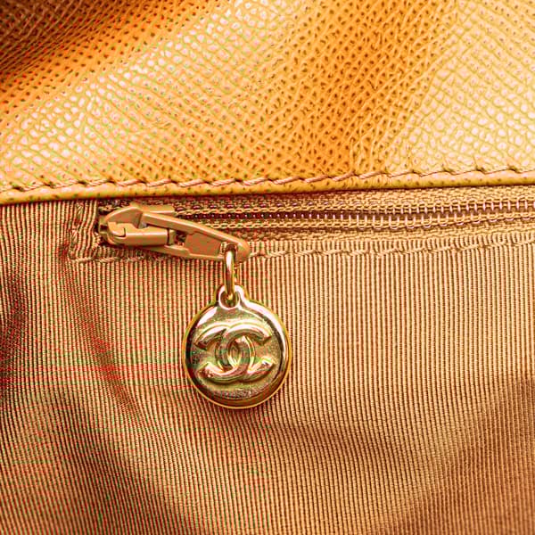 Pre-owned Chanel Grained Calfskin Tote Brown