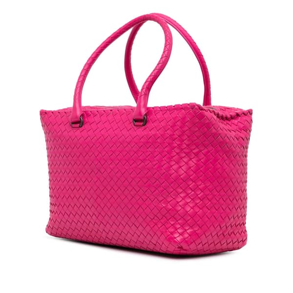 Pre-owned Bottega Veneta Nappa Intrecciato Brick Tote Pink