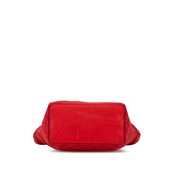 Pre-owned Gucci GG Canvas Tote Red