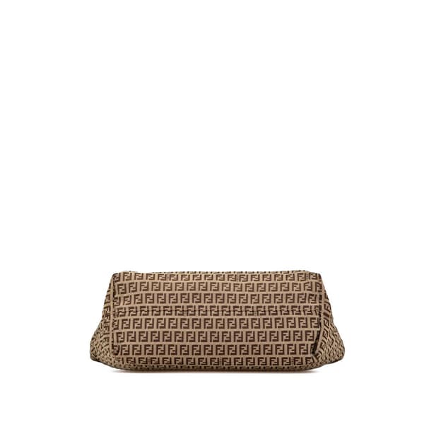 Pre-owned Fendi Zucchino Canvas Tote Brown