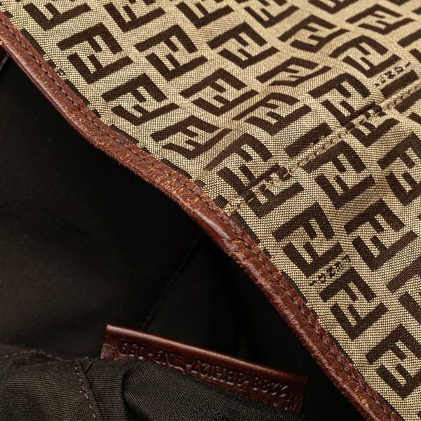 Pre-owned Fendi Zucchino Canvas Tote Brown