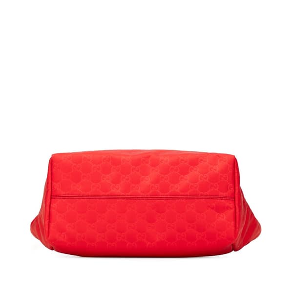Pre-owned Gucci GG Nylon Tote Red