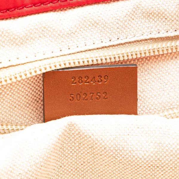 Pre-owned Gucci GG Nylon Tote Red