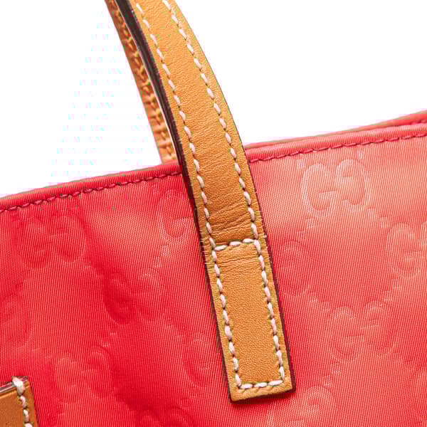 Pre-owned Gucci GG Nylon Tote Red