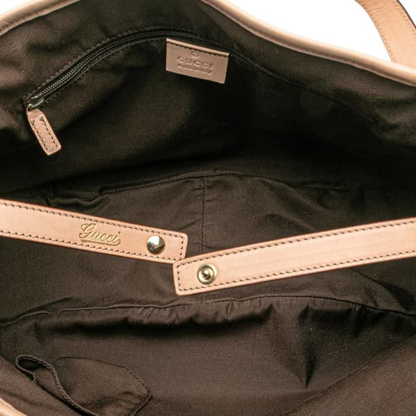 Pre-owned Gucci GG Canvas Abbey D Ring Tote Brown
