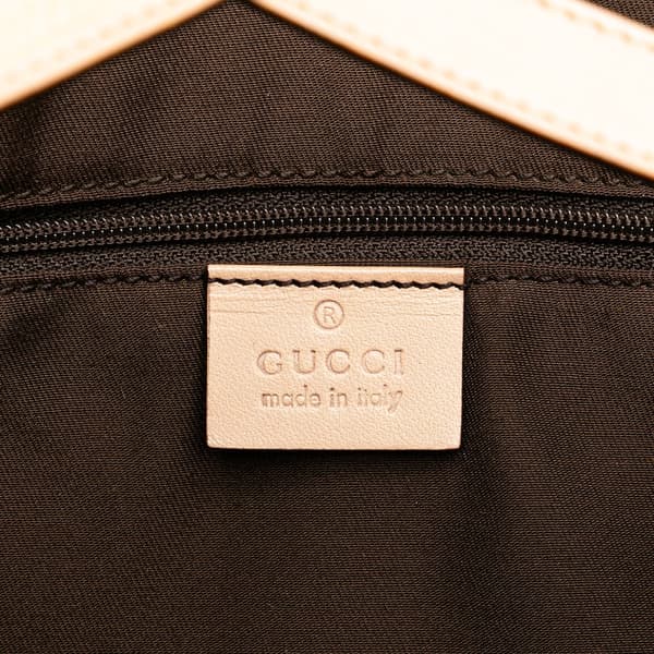 Pre-owned Gucci GG Canvas Abbey D Ring Tote Brown