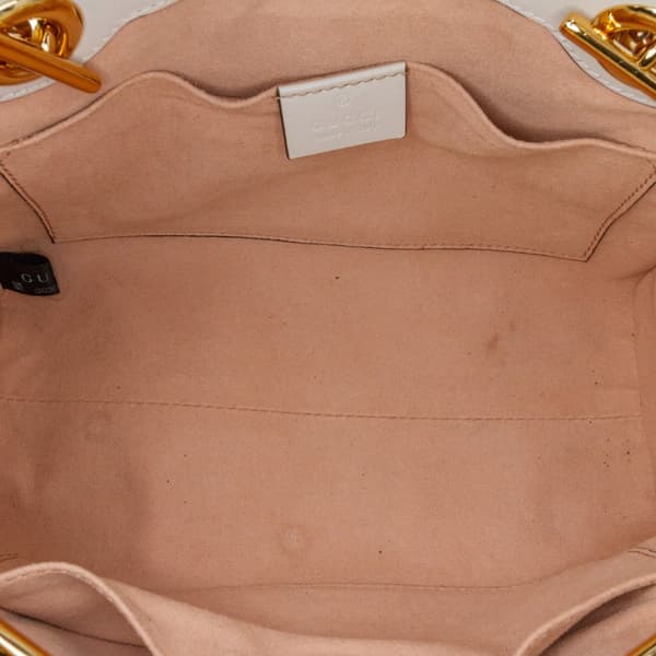Pre-owned Gucci Small GG Supreme Padlock Tote Brown