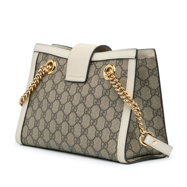 Pre-owned Gucci Small GG Supreme Padlock Tote Brown