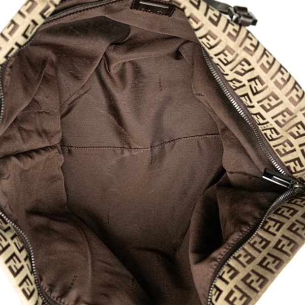 Pre-owned Fendi Zucchino Canvas Tote Brown