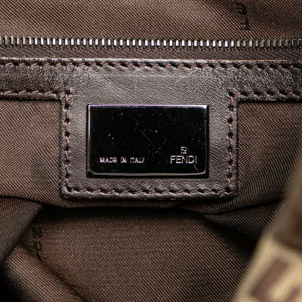Pre-owned Fendi Zucchino Canvas Tote Brown